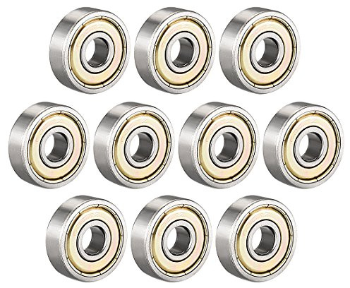 sourcing map 626ZZ Kugellager, 6 mm x 19 mm x 6 mm, doppelt geschirmt, 626-2Z 80026 Rillenkugellager, Karbonstahl (10 Stück)