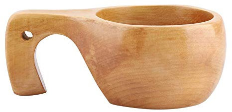Holz-Teetasse, Holz-Kaffeetasse, Massivholzbecher, tragbar, für den Außenbereich, natürliches Holz, Getränke, Trinkbecher, isolierte Holztasse mit Griff für Kaffee, Tee, Milch (#3)