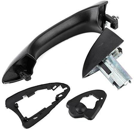 Akozon Reminnbor 51218257737 Türgriff, E53 X5 2000-2006, Schwarz, ABS-Kunststoff, L-förmig, Links, Glänzend