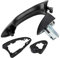 Akozon Reminnbor 51218257737 Türgriff, E53 X5 2000-2006, Schwarz, ABS-Kunststoff, L-förmig, Links, Glänzend