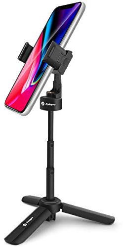Fotopro Mini trépied pour téléphone,3 en 1 Bâton rétractable pour Selfie Support de caméra Portable,Stabilisateur Smartphone Trépied pour DSLR Camera Webcam