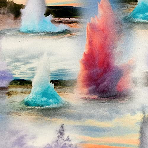 MAGAM-Stoffe Matthew Digital Kinder Jersey Stoff Oeko-Tex Meterware 50cm (Geysir)