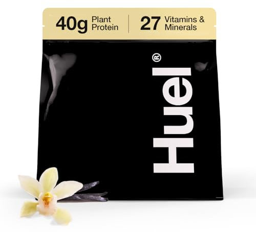 Huel Black Edition - Nutritionally Complete 100% Vegan Gluten-Free - Less Carbs More Protein - Powdered Meal (Vanilla, 1 Bag)