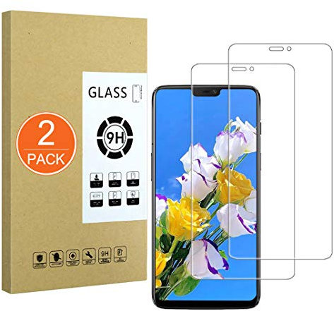 X-Dision [2 Pack Gehärtetes Glas Kompatibel mit OnePlus 6,[Ultrabeständig,Blasenfrei, Display Schutzfolie für OnePlus 6