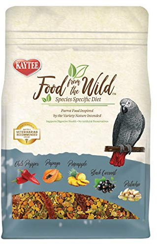 Kaytee Food from The Wild Natural Pet Parrot Food, 2.5 Pound