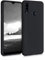 kwmobile Hülle kompatibel mit Samsung Galaxy A20s Hülle - weiches TPU Silikon Case - Cover geeignet für kabelloses Laden - Schwarz matt