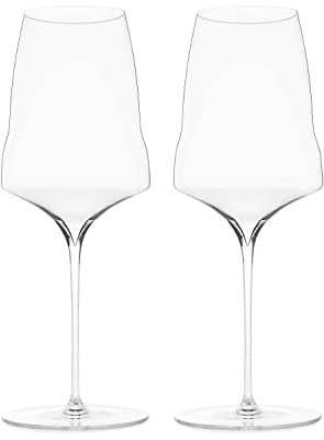 Josephinenhütte® JOSEPHINE N°2 Weingläser [DAS GLAS FÜR GENIESSER] - handgefertigt & mundgeblasen - 2er Set für mittelschweren Weiß-, Rosé- und Rotwein - funktionales Design für intensives Aroma