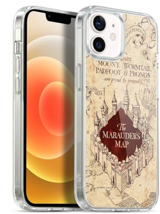 Head Case Designs Offizielle Harry Potter The Marauder's Map Prisoner of Azkaban II Gelhülle [Militärischer Schutzgrad] Kompatibel Mit Apple iPhone 12 / iPhone 12 Pro Und Kompatibel Mit MagSafe