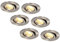 HOFTRONIC - 6er LED Einbaustrahler 230V Edelstahl IP44 Wasserdicht Dimmbar Schwenkbar 2700K Extra Warmweiß 6x8W 6x650 Lumen Bad Einbauleuchte Einbauspot für innenbereich und Außenbereich