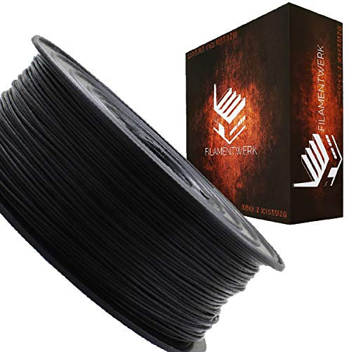 Filamentwerk 3D-Drucker PET-G 1,75mm 1kg Spule Rolle (Schwarz)