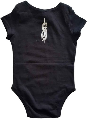 Slipknot Kids Baby Grow: Star Logo (Back Print) - 12 - 18 Months - Black