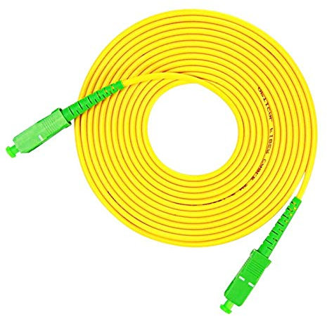 Vsnetwork Cavo Fibra Ottica SC/APC per SC/APC Simplex Monomodale 9/125 10 Metri, LZSH, Compatibile con Telecom Italia, Windtre, Iliad, Vodafone, Tiscali, Fastweb
