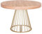 Menzzo Table Ronde Extensible Soare Chêne Clair Pieds Or