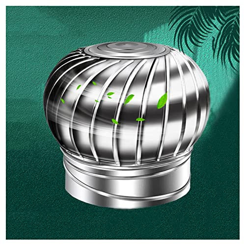 ZXCASDF Dachventilator Edelstahl,Schornsteinabdeckung rotierend,Drehend Schornsteinaufsatz,Drehbarer Kugelaufsatz,Kaminhut für Industrieanlagen Bauernhöfe Wohnzimmerkamine,150mm