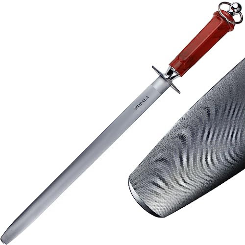 KOPALA - Afilador de cuchillos de acero magnético de alta dureza, de 12 pulgadas, para cuchillos de cocina, barra de afilar con caja de regalo