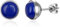 Titan Ohrringe für empfindliche Ohren, Titan Ohrstecker für Frauen, Perlen Lapiz Malachit Zirkonia Ohrstecker (Blue Lapis)