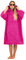 ALLEN & MATE Handtuch-Poncho mit Kapuze für Erwachsene, 100% Frottee-Baumwolle, Wickelmantel zum Schwimmen, Surfen, Baden am Strand (L-XL, Rosa)