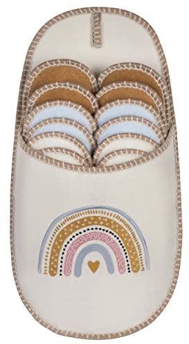 ONVAYA Ciabatte unisex arcobaleno con cuore, Arcobaleno con cuore, 36/45 EU