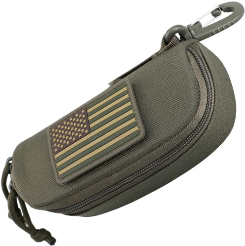 WYNEX Brillenetui Hardcase Groß Sonnenbrillen Etui Glasses Case Molle EDC Pouch Taktische Gürteltasche Brillentasche für Gürtel & Rucksack