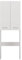 CDF Pola DD Washing Machine Cabinet White 64x180x30 cm, Modern Cabinet Over the Washing Machine, Storage cabinet for bathroom, Spacious Shelves, Easy Assembly, Smooth Sides without End Caps