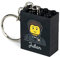 Wanapix | Porte cléf Blocks Personnalisable | Compatibles Briques | Bloc de Construction Avec Photo et Texte | 3,3 x 4 cm | Idee Cadeau Original | Noir