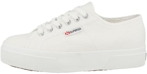 Superga Unisex 2740 Platform Oxford Flat, White, 5.5 UK