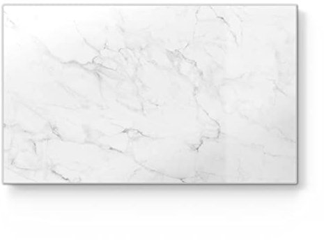 DEQORI Frühstücksbrett Glas | klein 23x14 cm | Motiv Marmorplatte im Detail | Design Schneidebrett für Küche | Frühstücksbrettchen antibakteriell & rutschfest | Glasplatte & Servierplatte