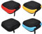 Conjunto de 4 Fundas de Almacenamiento para Auriculares, Estuche Rígido con Compartimento de Malla, Mini Funda Protectora para Auriculares, Bolsa para Cables y Llaves (4 Colores)