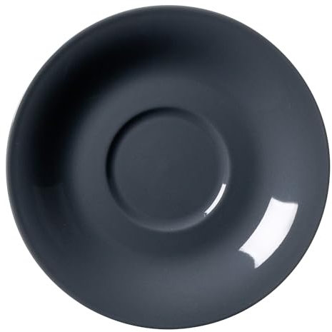 Ritzenhoff & Breker Doppio Jumbountertassen, 6er Set, Anthrazit, ø 17 cm, XXL Milchkaffee Unterteller, Untere aus Porzellan, Buntes Mix & Match Geschirr, Spülmaschinengeeignet