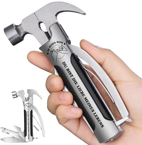 Valentinstag Multitool Geschenk für Ihn ehemann, 14 In 1 Coole Multi Tool Hammer, Ich Liebe Dich Geschenke Männer Freund, Geburtstagsgeschenk Valentinstagsgeschenk, Camping Werkzeug