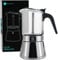 Coffee Gator Espressokocher Herdplatten, Espresso Mokkakanne aus Klarglas & Edelstahl - Kaffee Nach Italienischer Art, 9 Kaffeetassen (450 ML)
