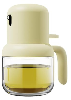 GMYIAK 180ml Oil Sprayer Bottle, Olive Oil Sprayer Dispenser, Dressing Spray Grilling Olive Glass Bottle, Leakproof and Easy to Clean, for Kitchen Cooking Salad Bread Baking BBQ (Yellow)