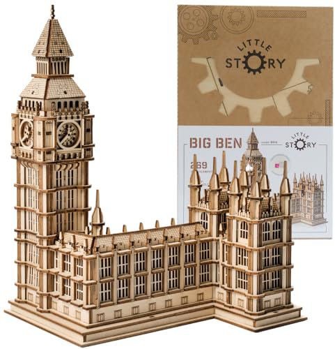 Little Story Holz Puzzle pädagogisch Modell 3D Set Do Self Für Kinder Erwachsene Geschenk… (Big Ben)