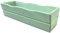 YOURSGARTEN® Blumenkasten |Pflanzkasten aus Kiefernholz| Ideal für Garten und Terrasse | fertig montiert| Farbe: Grün - Groß 64cm