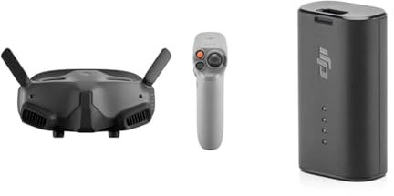 DJI Goggles 2 Motion Combo-Immersive Multifunktions-Bewegungssteuerung, leichte und handliche FPV Goggles, Micro-OLED Displays, DJI O3+ Videoübertragung und niedrige Latenz & Goggles 2 Akku