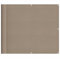 vidaXL Balkon Sichtschutz, Balkonbespannung mit Ösen Seil, Wasserfeste Balkonabdeckung, Balkonverkleidung für Balkon Terrasse, 90x800cm Taupe 100% Polyester-Oxford