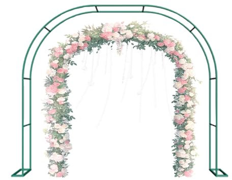 Arche À Rosier en Métal Arche Décorative de Mariage W80-350cm H220cm 230cm Portique Arche Jardin Arceau À Rosiers Solide et Durable Arche pour Plantes Grimpantes (Color : Green, Size : W80x200cm(W2.