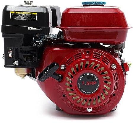 Moteur à essence GX200 7,5 CV 4 kW - 4 temps - Moteur industriel à essence - Pour pompes à eau, doseuses, tampons, batteuses 1 cylindre - Démarrage à câble (moteur 4 temps avec 7,5 CV)