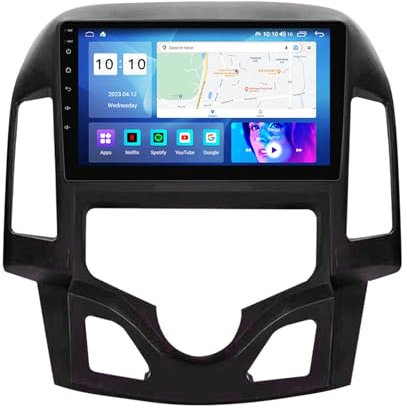 HCDZF Android 12 Radio de Coche para Hyundai I30 AT MT 2006-2011 GPS navegación con Pantalla tactil WiFi FM Bluetooth Control del Volante Cámara de visión Trasera Carplay,A,M100CP