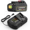 PENGJBATTER 20V 6.0Ah Li-ion Battery Replace for Dewalt 20V Battery with DCB102 Dual Port 20V Charger, 20V 6.0Ah Battery with 20V Charger Comaptible with Dewalt 20V Cordless Power Tools and Charger