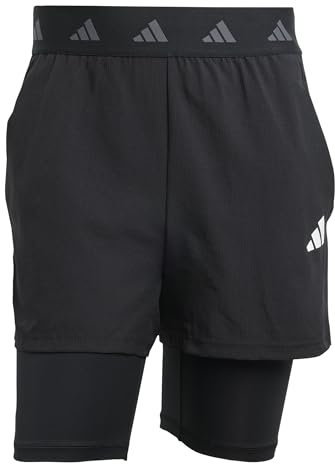 adidas Herren Gym+ 2in1 Shorts, Black/Black, XL