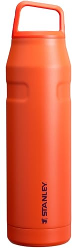 Stanley IceFlow Cap and Carry Water Bottle 36 oz | Wide Mouth Twist Lid | Lightweight and Leakproof for Travel and Sports | Insulated Stainless Steel | BPA-Free | Tigerlily Plum