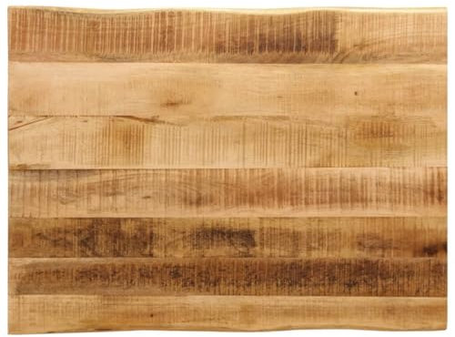 Myheimly Tischplatte, Holztischplatte mit Naturkante, Ersatztischplatte für Bartisch Beistelltisch Esstisch, Raues Mangoholz (naturbelassen),25 mm,90 x 60 cm