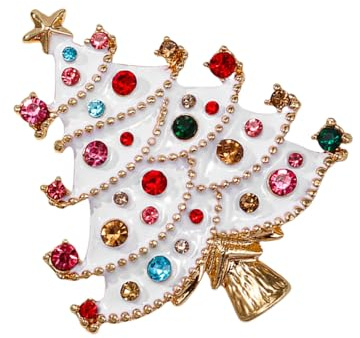 Glitzernde Haarspangen für Partys, Weihnachtsbaum, Schnee, Norman für Frauen, Strass, Neujahr, Party-Anstecker