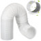 Tuyau d'évacuation d'air pour climatiseur avec adaptateur, diamètre : 150 mm, longueur : 150 cm, tuyau de climatisation, tuyau d'extension de climatisation, tuyau d'évacuation d'air pour climatisation
