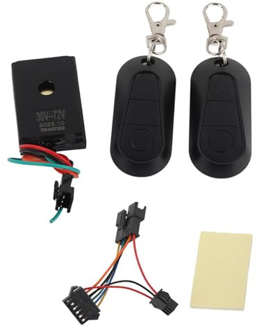 Elektrobikes Anti -Diebstahl -Gerät, 54 72V EIN Touch -Start -Alarm -System M4 -Roller mit Vibrationssensor, Wasserdes Waage -Wireless -Alarm mit Alarmwarnaufkleber für Fahrräder