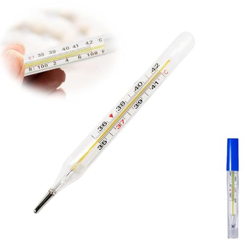 1/2/3/5/7 Stück Fieberthermometer Basalthermometer, 35-42 Grad Celsius/94-108 Grad Fahrenheit Quecksilberfreies Klassisches Traditionelles Glasgenauigkeitsthermometer, Verwenden FüR Erwachsene (1)