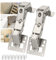 Furniware 1 Pair 170 Degree Frameless Soft Close Cabinet Hinges, Heavy Duty Hidden Hydraulic Lazy Susan Hinges Concealed for Corner Cabinet, Crawlspace Trap Door, Wardrobe(No Cup Grooving)
