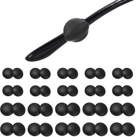 PATIKIL 20Pair Silicone Eyeglasses Retainer, Anti-slip Glasses Ear Hook Soft Elastic Silicone Eyeglass Ear Grips Holder for Sunglasses Sport Study, Black