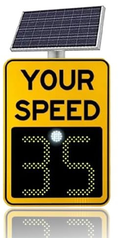 SAYEYBU Panneau De Limitation De Vitesse, Panneau D'avertissement De Trafic À LED, Panneau De Signalisation en Aluminium Résistant Aux Intempéries, LED Rouge/Verte,Jaune